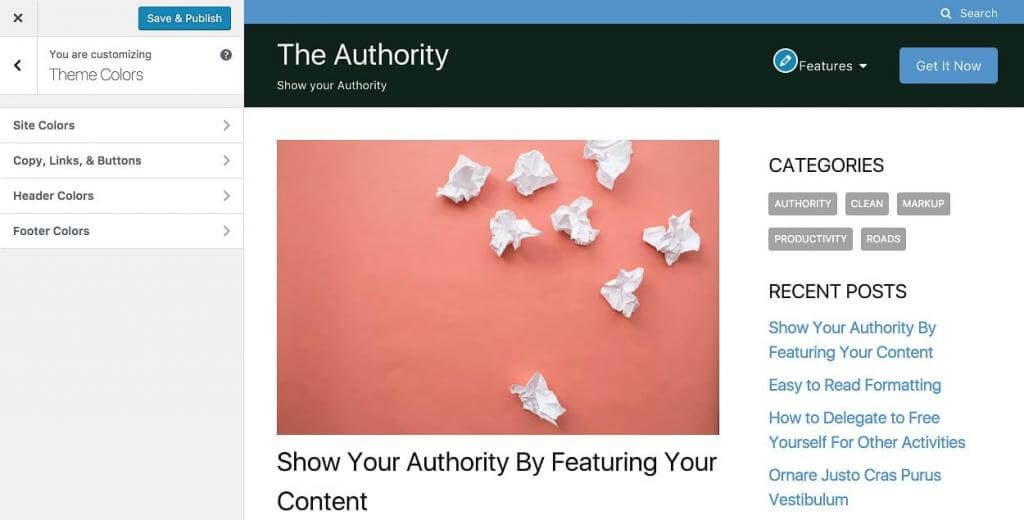 The Authority Customizer